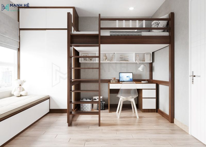 Giường tầng gỗ