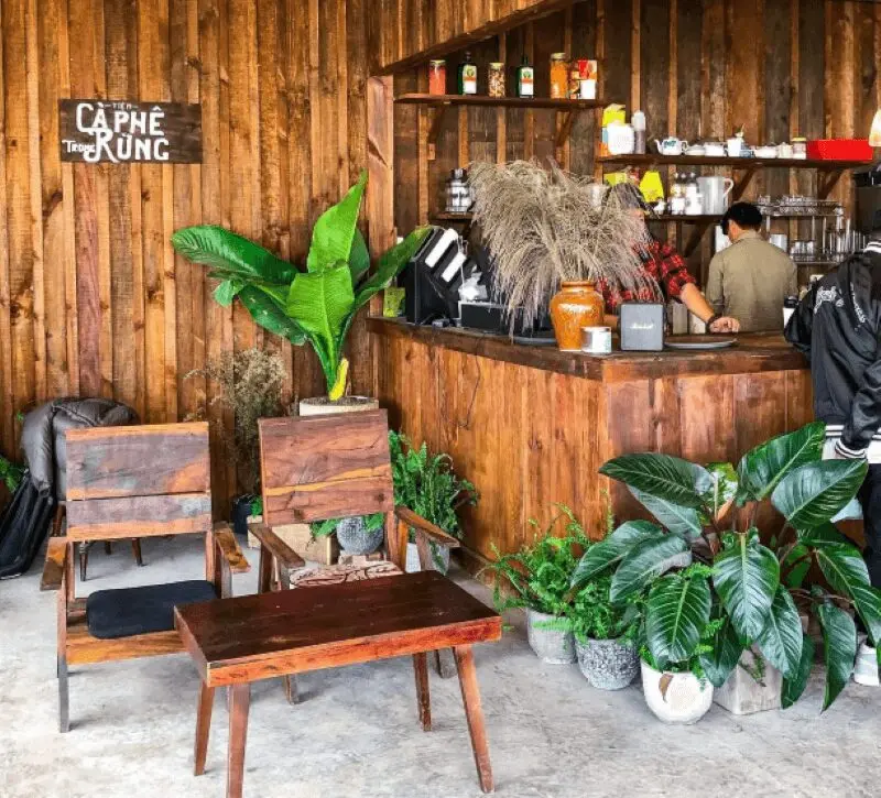 Mẫu quầy bar cafe gỗ đẹp