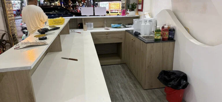 Thi công quầy gỗ MDF tại Quận 7 theo nhu cầu sử dụng - ảnh 1