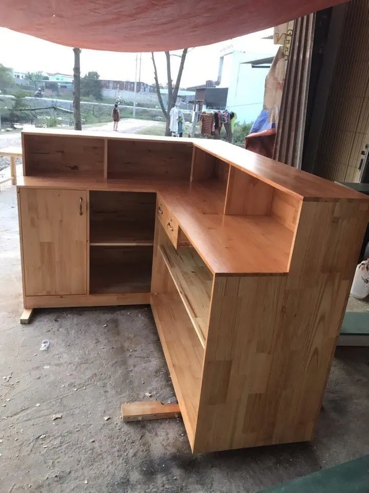 Hình ảnh quầy gỗ thông đẹp