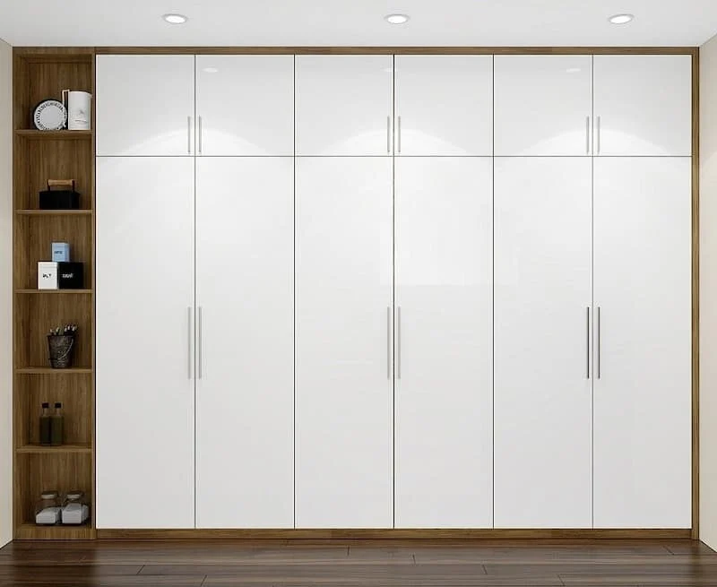 Tủ gỗ MDF 6 cánh có thiết kế vô cùng ấn tượng