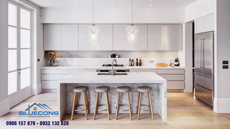 BẾP CHỮ I DÀI 4M 46 Tủ bếp chữ I dài 4m cực phù hợp với không gian rộng rãi, hiện đại