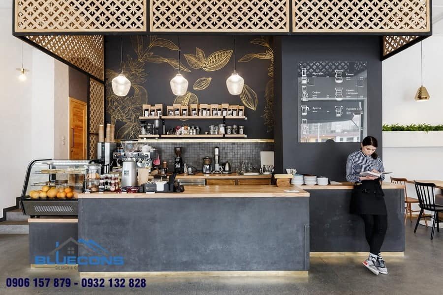 Kích thước quầy bar đạt chuẩn hỗ trợ nhân viên đạt hiệu quả cao trong công việc pha chế