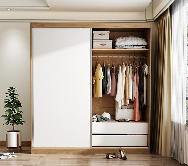 Tủ Quần Áo Có Kệ Trang Trí 7 Tiết kiệm diện tích