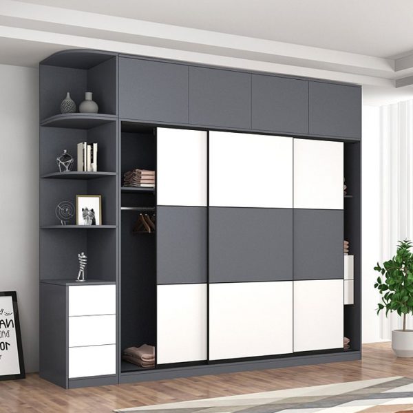 Tủ Quần Áo Có Kệ Trang Trí 9 Hiện đại