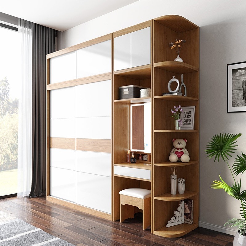 Tủ Quần Áo Có Kệ Trang Trí 10 Tủ quần áo kết hợp bàn trang điểm