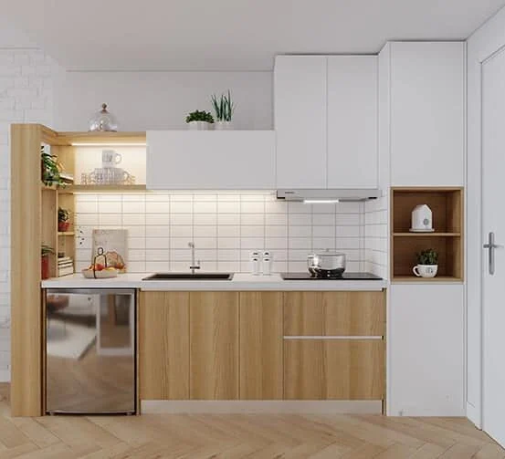 Mẫu tủ bếp dài 2m