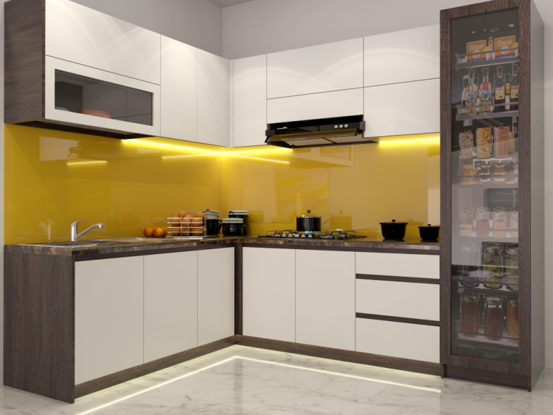 Tủ bếp thông minh bằng gỗ 3 Tủ bếp gỗ công nghiệp
