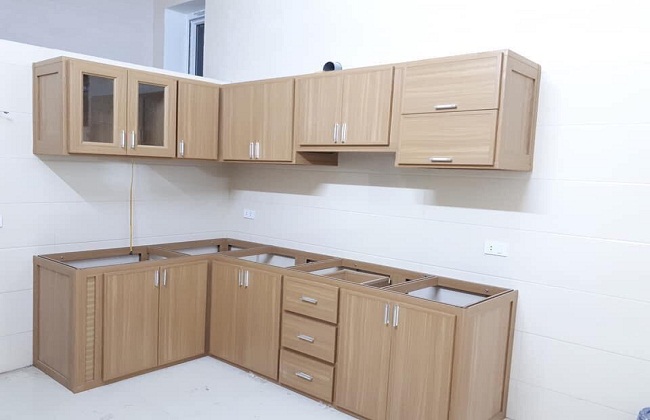 Tủ bếp chữ I dài 3m 6 Khung tủ bếp chắc chắn sẽ quyết định độ bền và vẻ đẹp của sản phẩm