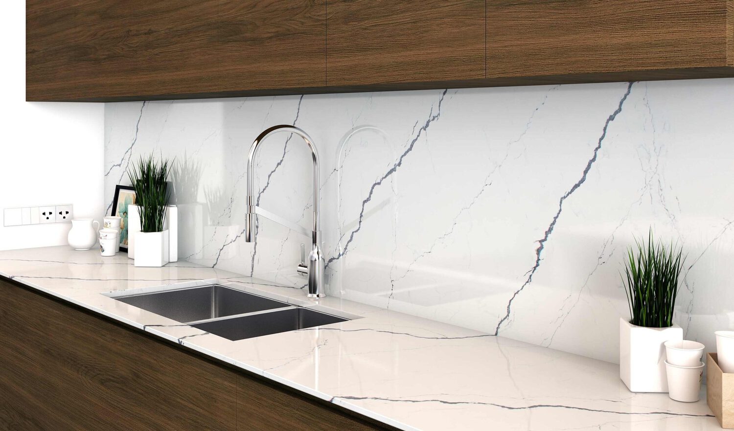 Tủ bếp chữ I dài 3m 7 Tủ bếp chữ i dài 3m với gam màu trang nhã tiết kiệm diện tích tối đa cho khu bếp nhỏ nhà chung cư.