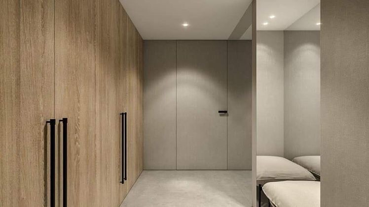 Tủ quần áo ốp tường 13 Tủ quần áo ốp góc tường sang trọng