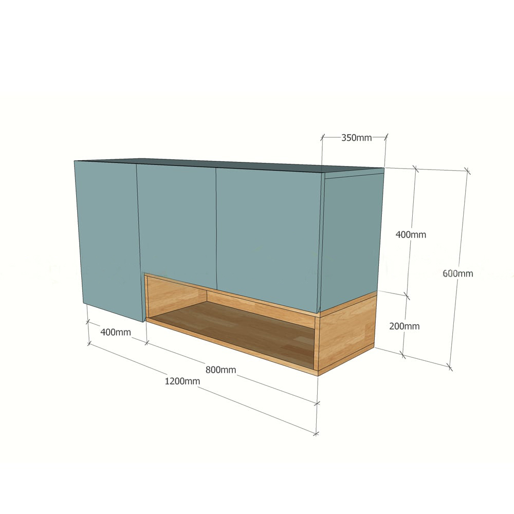Kích thước tủ bếp treo tường 5 Kích thước tủ bếp trên