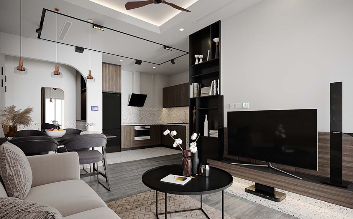 Tủ Bếp Chữ L 14 Mẫu tủ bếp chữ L đẹp được thiết kế nhỏ gọn nhưng đầy đủ công năng