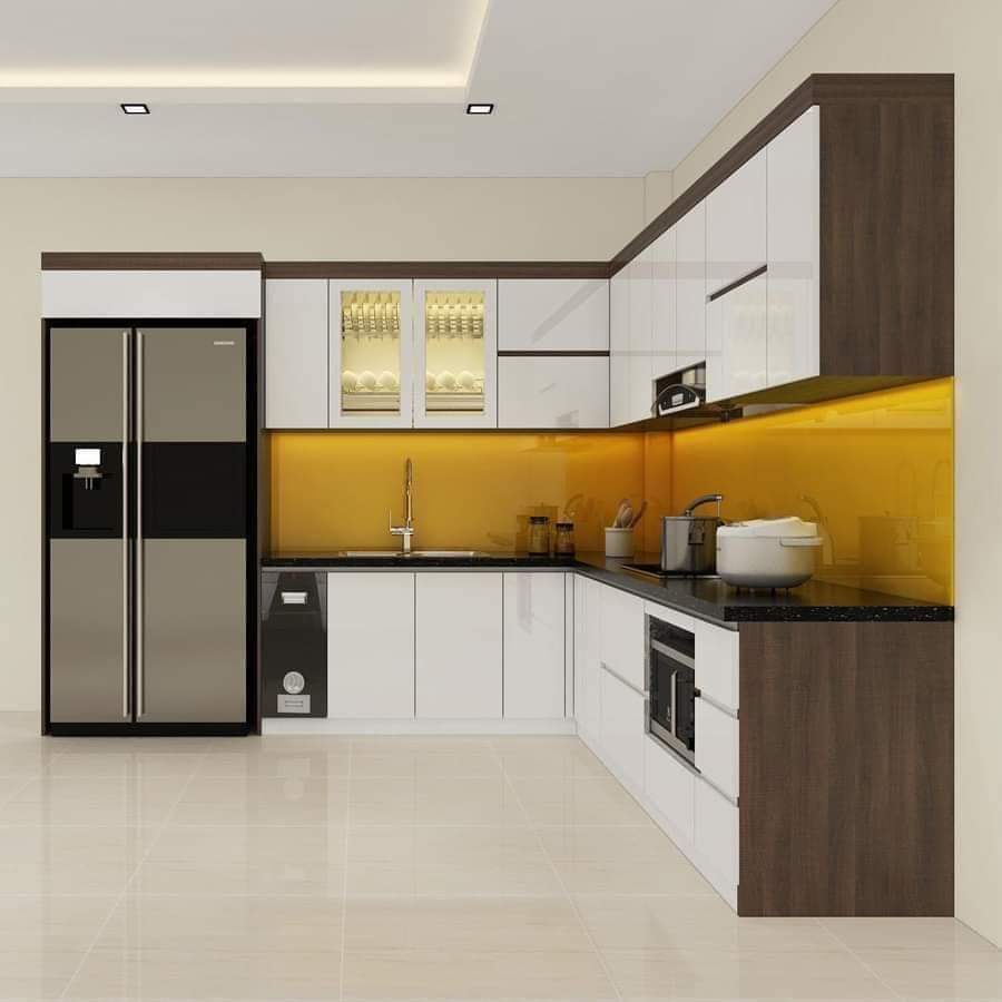 Kích thước tủ bếp treo tường 7 Tủ bếp treo tường gỗ công nghiệp