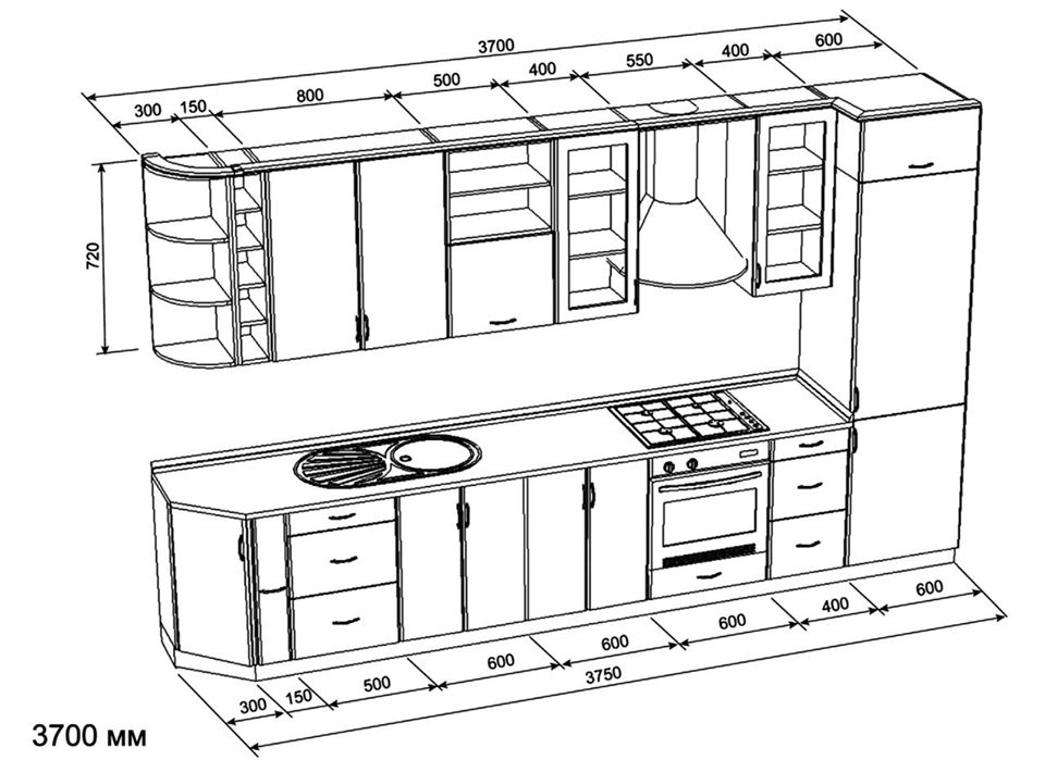 Kích thước tủ bếp treo tường 2 Xác định kích thước tủ bếp treo tường