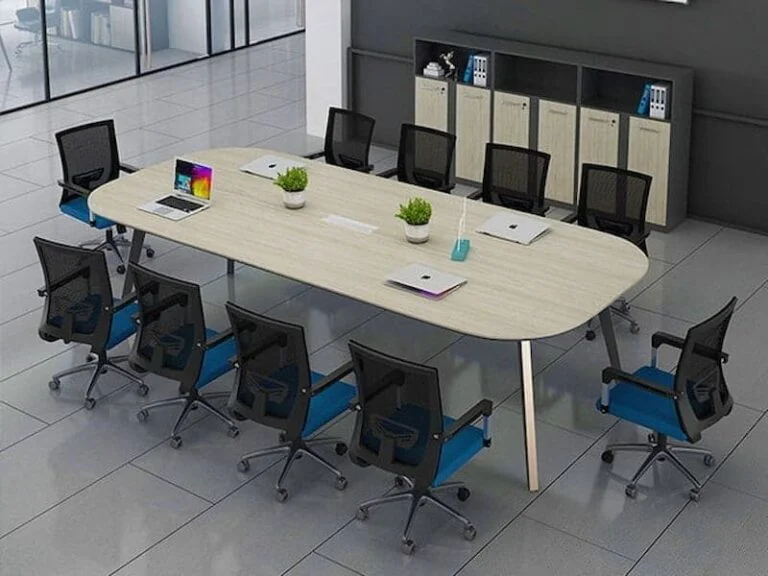 Bàn họp hình bầu dục đẹp