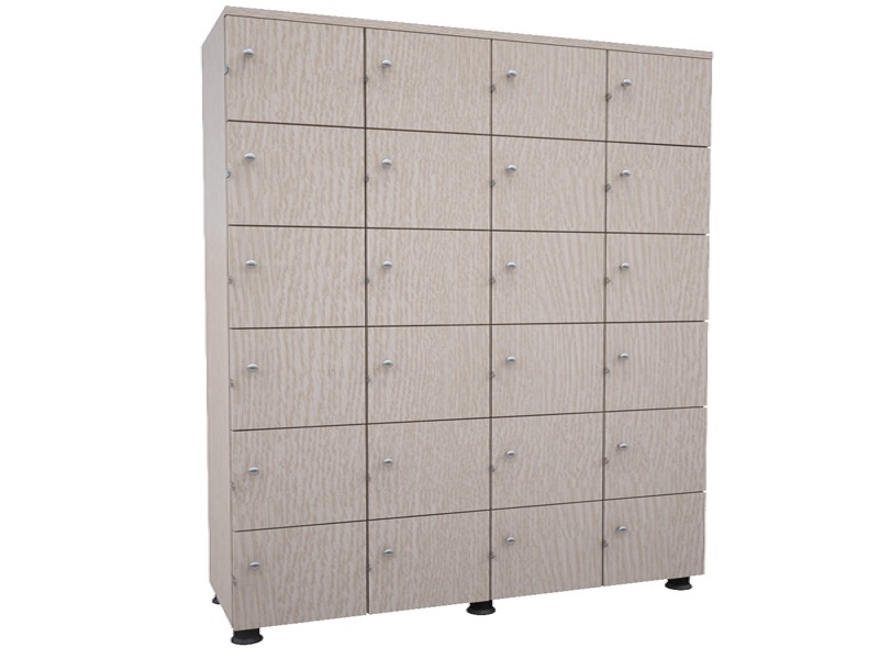 Tủ locker gỗ 24 ngăn thông dụng