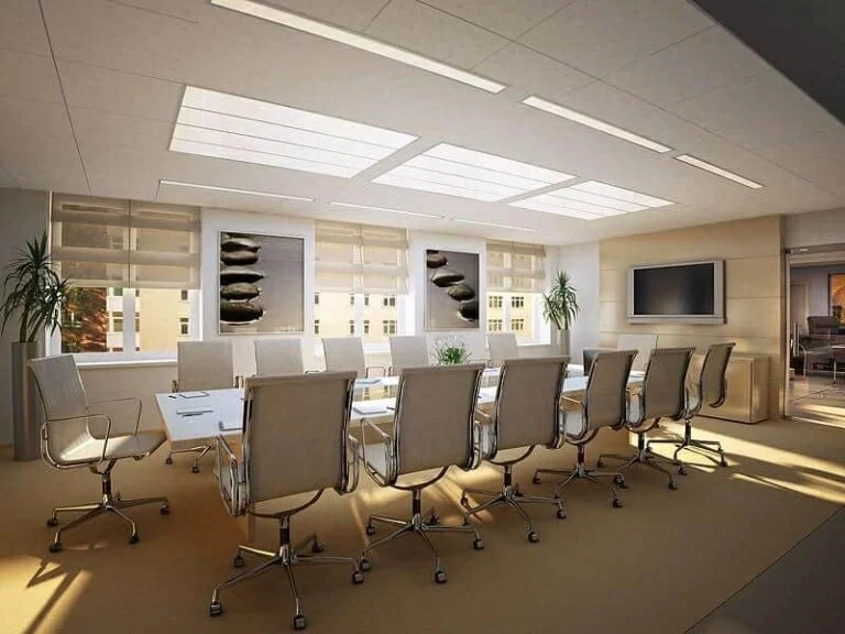Bàn ghế gỗ phòng họp cao cấp với phần ghế xoay
