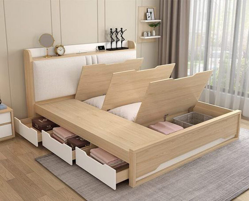 Giường ngủ gỗ hiện đại