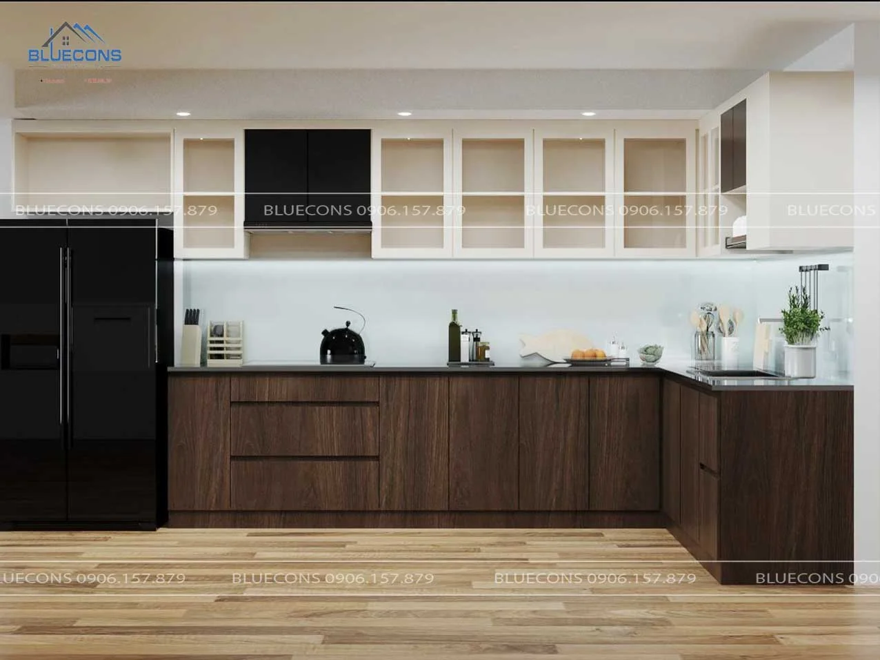 Tủ Bếp Gỗ Đẹp – Mẫu Tủ Chữ L, Chữ U, Có Quầy Bar, Đa Năng 14 MẪU TỦ BẾP ĐẸP SANG TRỌNG CHỈ CÓ TẠI BLUECONS