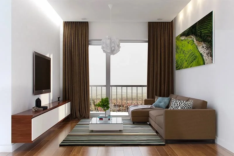 bố trí căn hộ chung cư 60m2