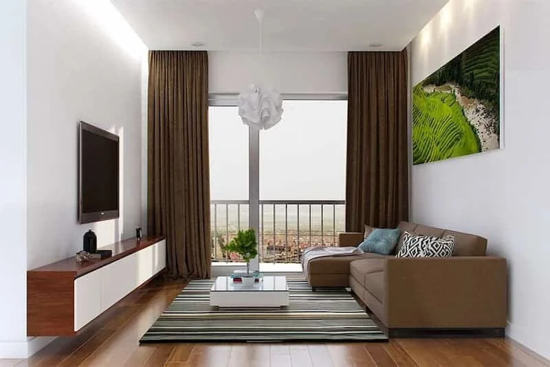 bố trí căn hộ chung cư 60m2