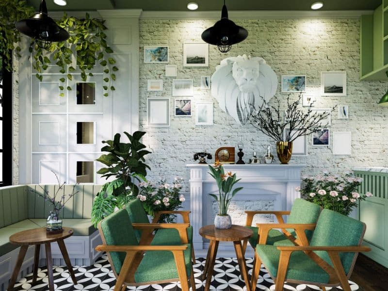 Thiết kế quán cafe phong cách Tropical 