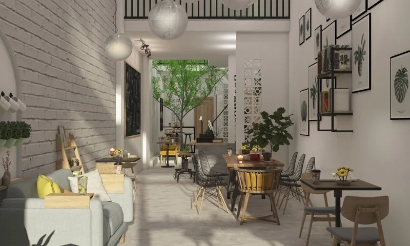 Nhà kết hợp quán cafe