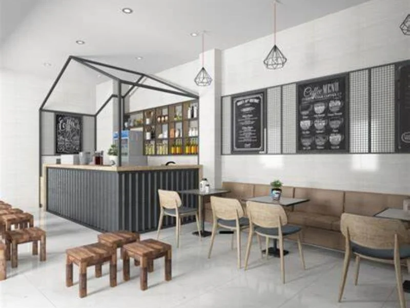 Thiết kế quán cafe trong nhà với diện tích nhỏ nhưng vẫn nổi bật 
