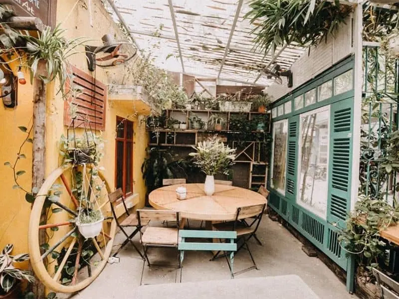 ý tưởng thiết kế quán cafe sân vườn