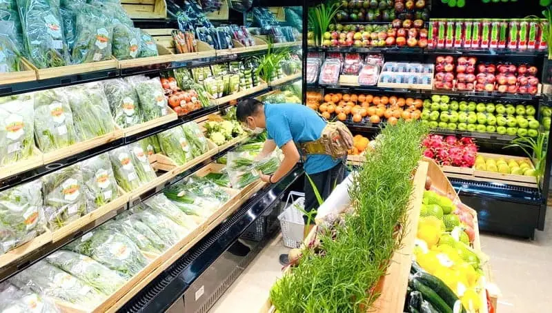thiết kế cửa hàng rau sạch