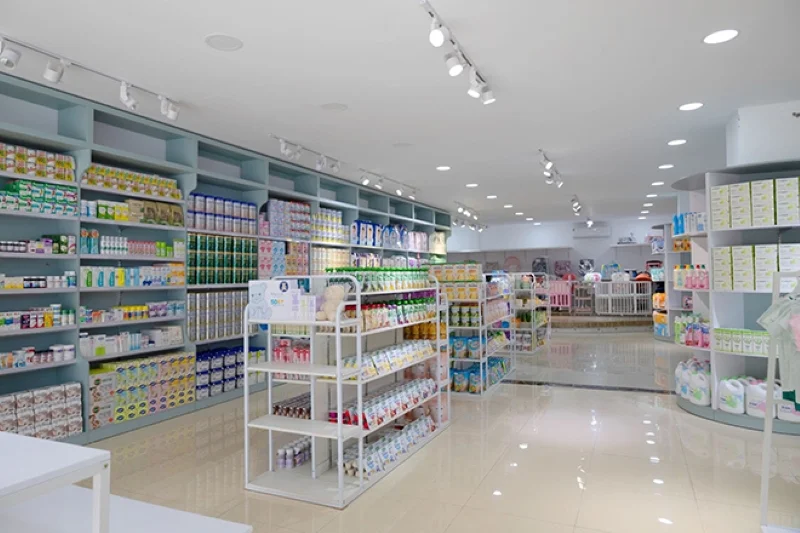 thiết kế shop mẹ và bé nhỏ