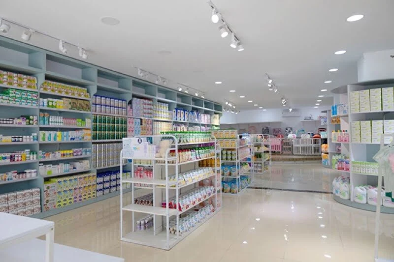 thiết kế shop mẹ và bé nhỏ