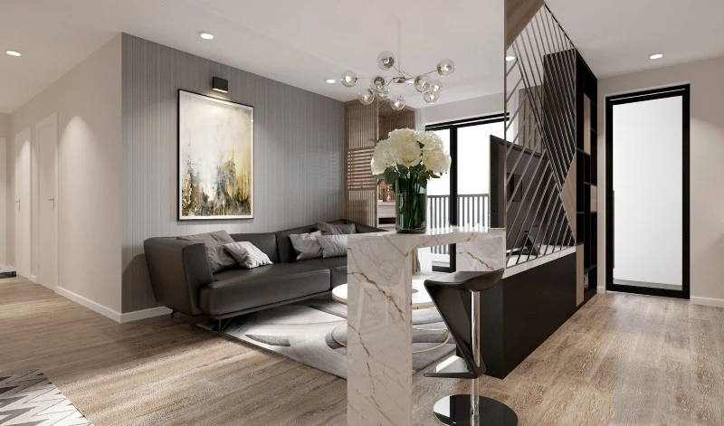 Tranh-phong-thuy-cho-phong-khach-chung-cu Thiết Kế Nhà Chung Cư Đẹp 80m2
