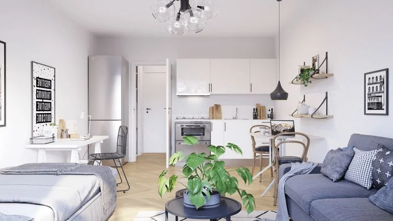 thiết kế căn hộ studio 35m2