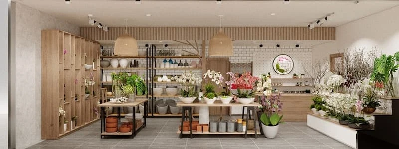 goi-y-cach-trung-bay-hoa-bat-mat-va-thu-hut Thiết Kế Shop Hoa Hiện Đại