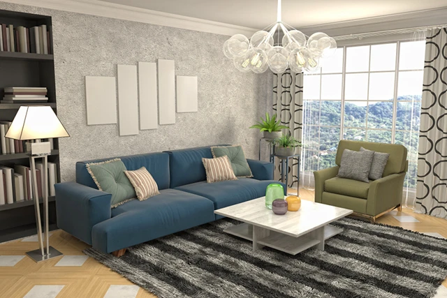 mau-sac-noi-that-phoi-hop-hai-hoa Thiết Kế Nhà Chung Cư Đẹp 80m2