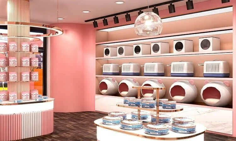 Mẫu thiết kế pet shop tối giản