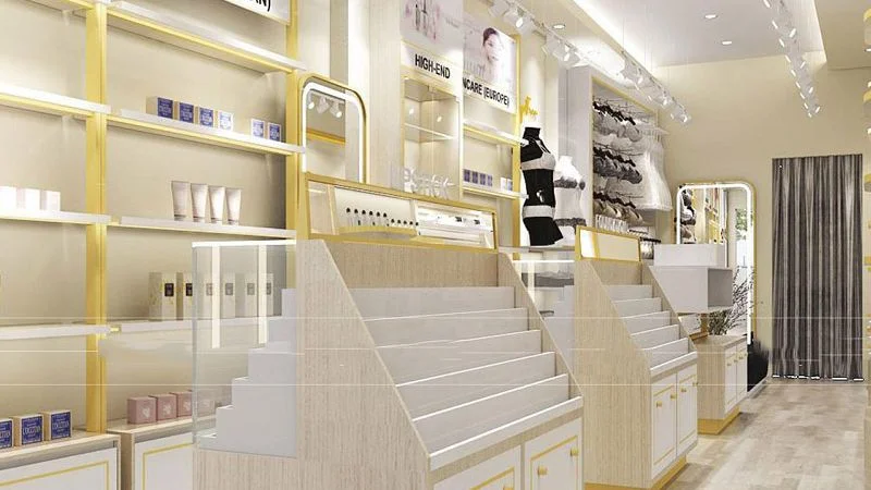 thiết kế shop mỹ phẩm nhỏ xinh