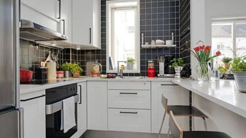 thiết kế bếp chung cư hiện đại