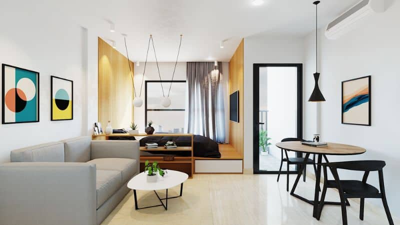 Thiết Kế Căn Hộ Studio 35m2 8 Thiết kế căn hộ studio 35m2