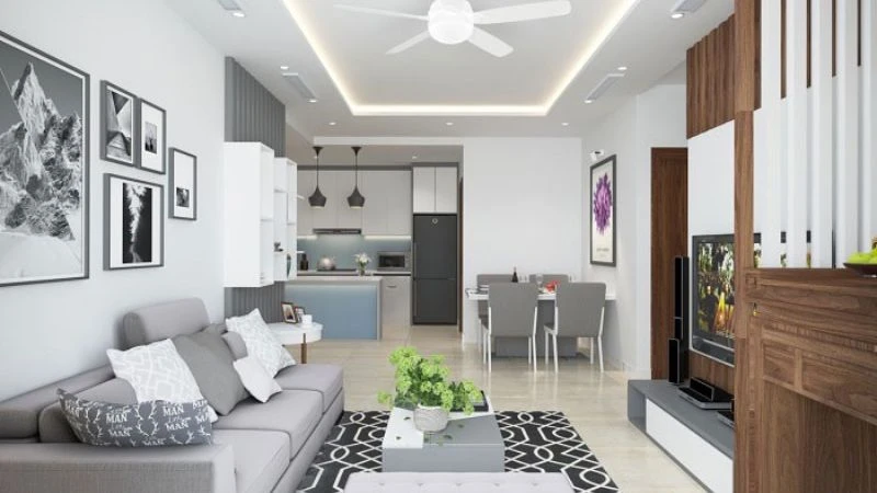 thiet-ke-chung-cu-toi-gian-tone-mau-trang Thiết Kế Chung Cư Tối Giản