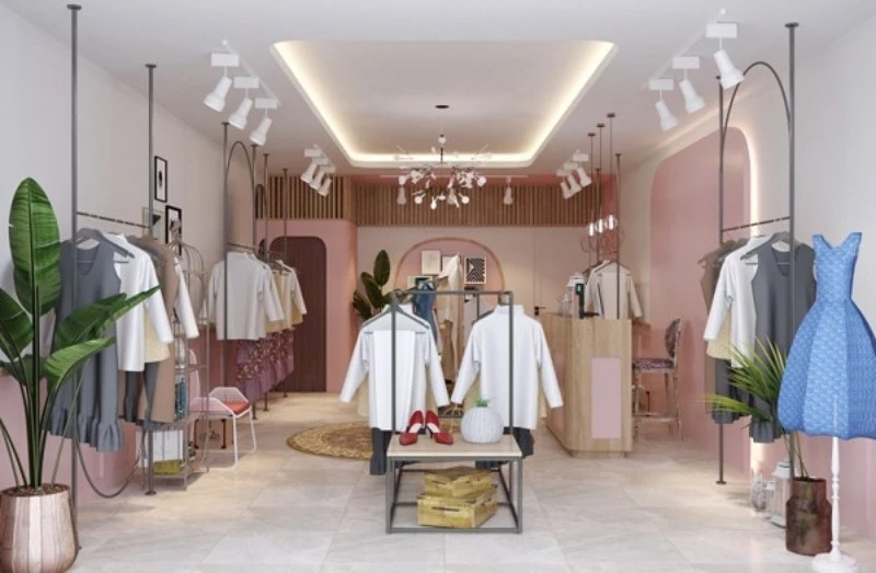 các mẫu thiết kế shop quần áo nữ đẹp