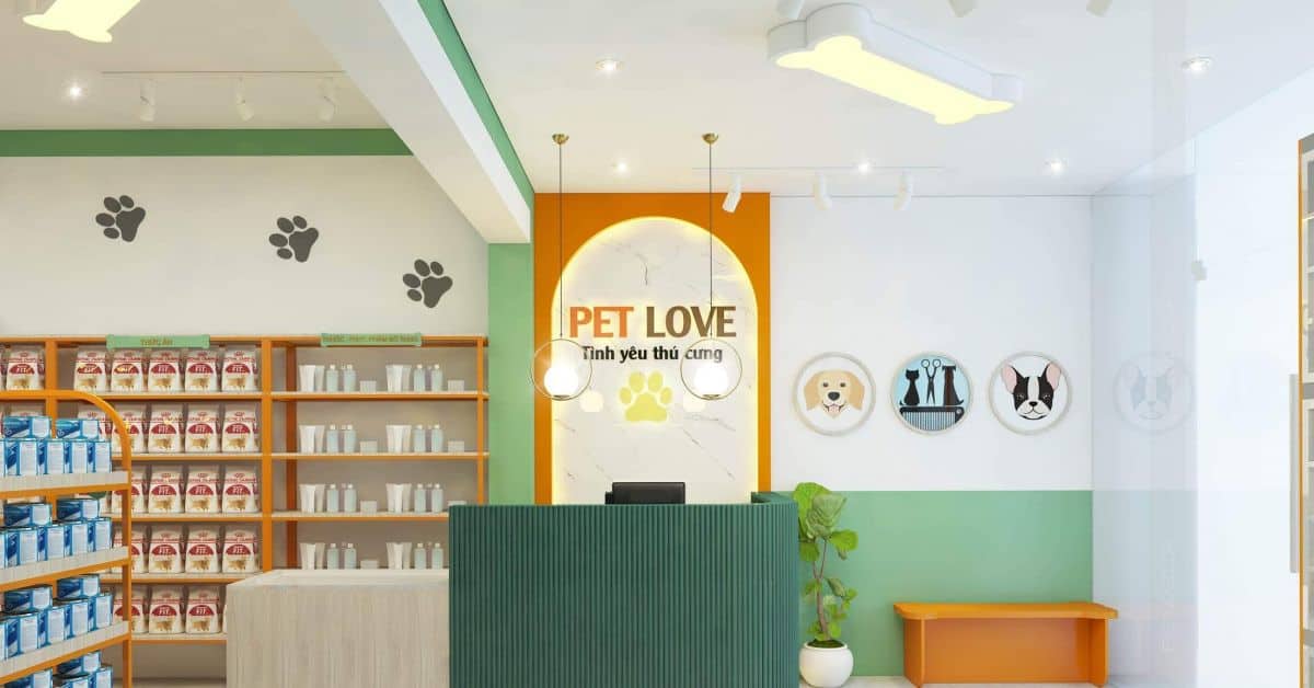thiet-ke-pet-shop-co-su-dung-cay-xanh Thiết Kế Pet Shop