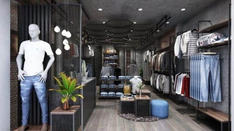 Shop quần áo nam sang trọng