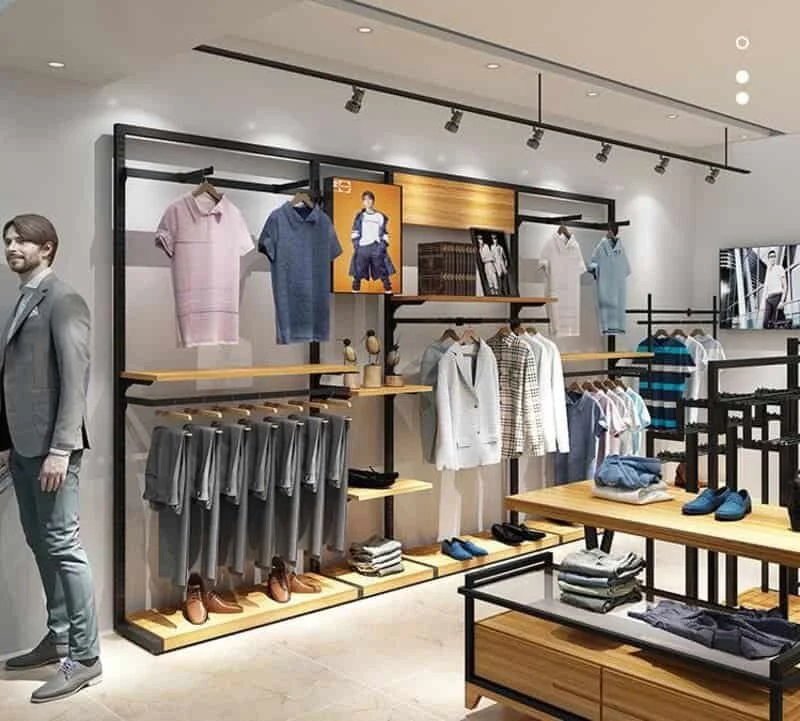 Thiết kế shop quần áo nam nhỏ đẹp