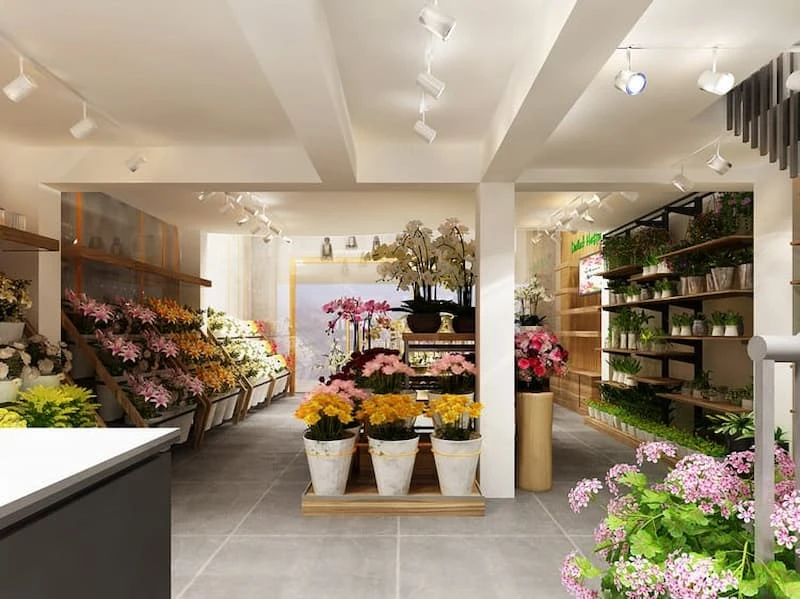 trang-tri-gon-gang Thiết Kế Shop Hoa Hiện Đại