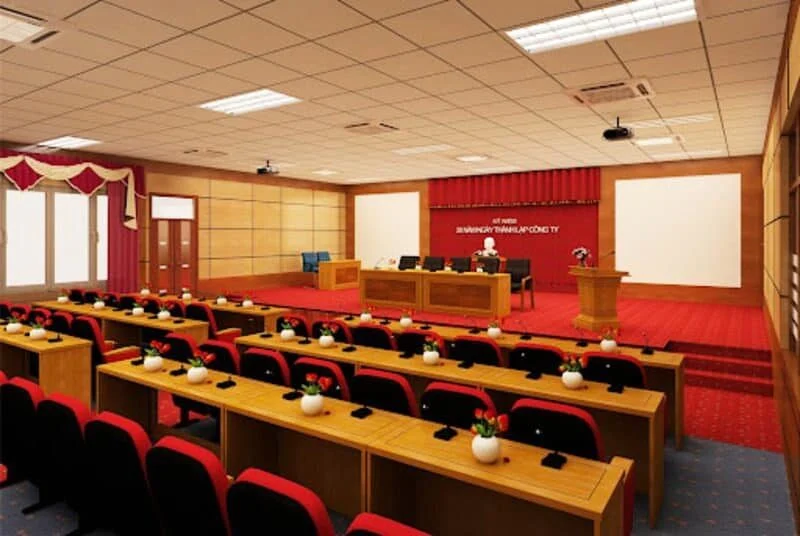 Bàn ghế phòng họp hội trường với màu sắc được ưa chuộng