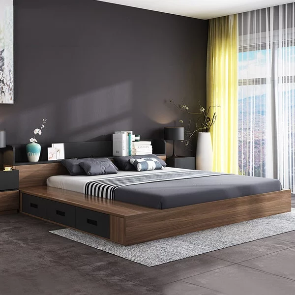 mẫu giường ngủ gỗ mdf đẹp