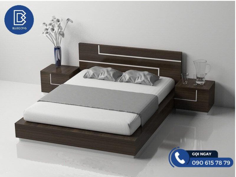 Giường ngủ gỗ không chân